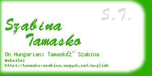 szabina tamasko business card